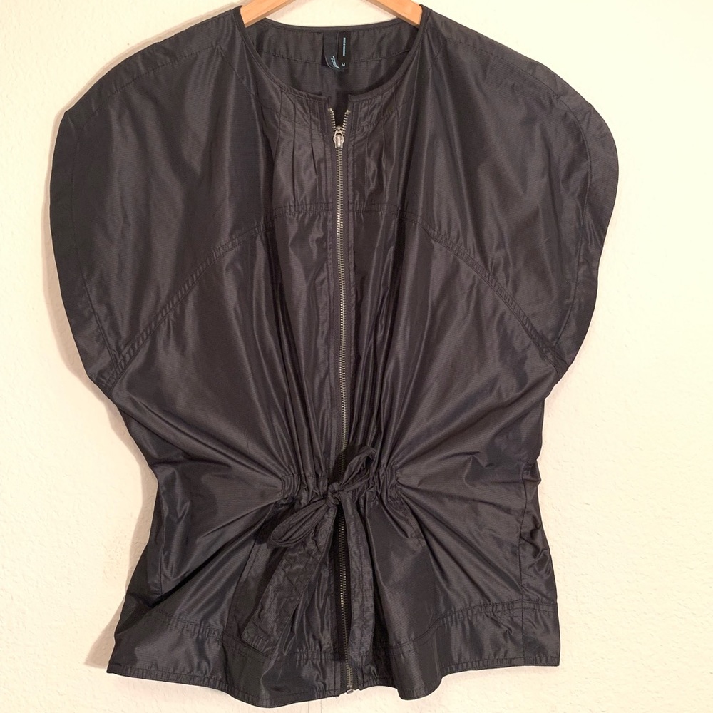 She Said Black Zip Up Shirt Sz M